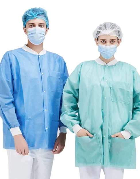 Wholesale-Disposable-SMS-Lab-Coat-Non-Woven-Chemistry-Laboratory-Coats